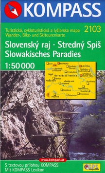 SLOVENSKY RAJ - STREDNY SPIS 1:75 000