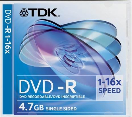 TDK DVD 1-16X, 4.7GB/120 MINUT