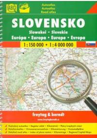 SLOVENSKO / EUROPA AUTOATLAS 1:150 000/1:4 000 000